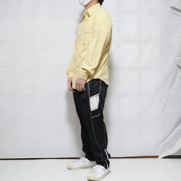 Sears Brushed Shirt Light Yellow | Vintage.City 古着屋、古着コーデ情報を発信
