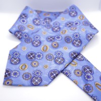 Whole Pattern Silk Necktie Blue | Vintage.City Vintage Shops, Vintage Fashion Trends
