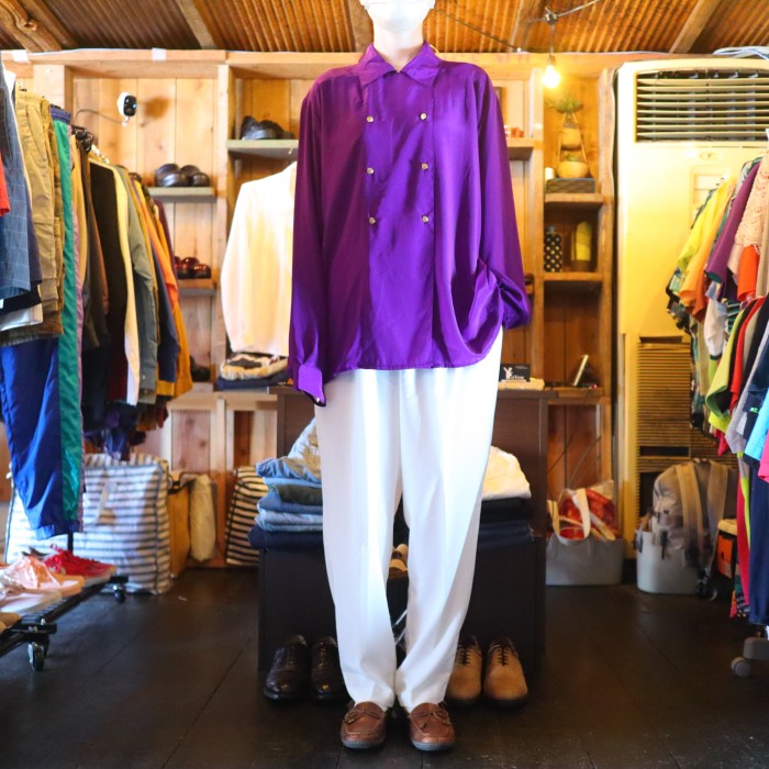 pierre cardin Double Shirt Purple | Vintage.City 古着屋、古着コーデ情報を発信