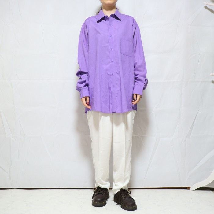 pierre cardin Poly-Cotton Shirt Purple | Vintage.City 古着屋、古着コーデ情報を発信