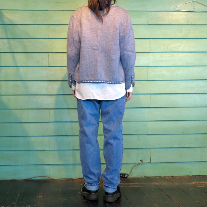 Mohair Knit Cardigan Light Blue | Vintage.City 古着屋、古着コーデ情報を発信