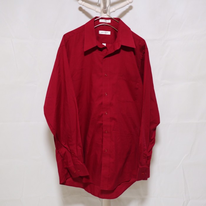pierre cardin Poly-Cotton Shirt Bordeaux | Vintage.City 古着屋、古着コーデ情報を発信