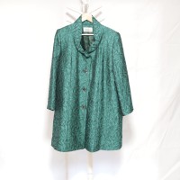 Leaf Pattern Batting Coat Grossly Green | Vintage.City 빈티지숍, 빈티지 코디 정보