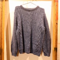 Aran Knit Sweater Blue | Vintage.City 빈티지숍, 빈티지 코디 정보
