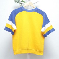 Short Sleeve Sweat Shirt Yellow | Vintage.City 빈티지숍, 빈티지 코디 정보