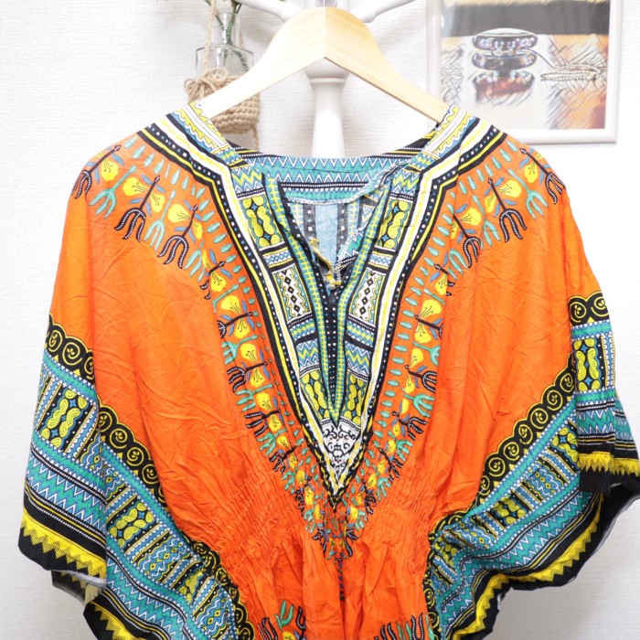 Ethnic Pattern Shirt Orange | Vintage.City Vintage Shops, Vintage Fashion Trends
