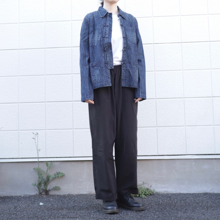 Lauren Jeans Chinese Buttons Denim Jacke | Vintage.City 古着屋、古着コーデ情報を発信