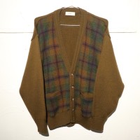 Checked Cardigan Brown | Vintage.City 古着屋、古着コーデ情報を発信