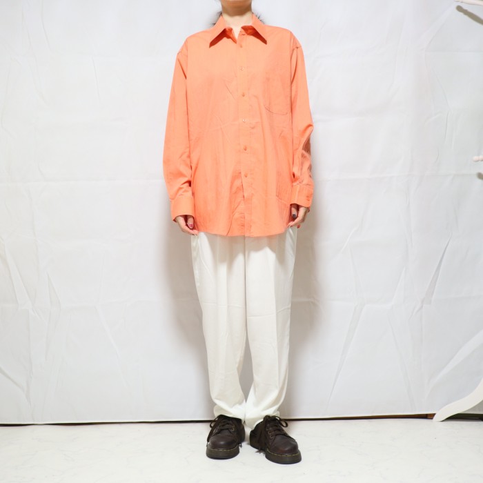 pierre cardin Poly-Cotton Shirt Orange | Vintage.City 古着屋、古着コーデ情報を発信
