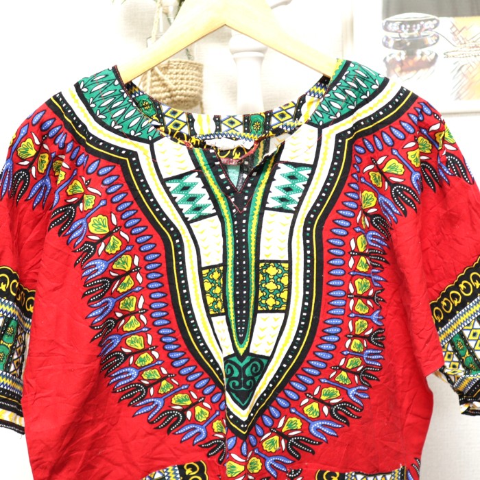 Ethnic Pattern Shirt Red | Vintage.City Vintage Shops, Vintage Fashion Trends