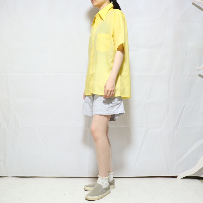 70s TOWNCRAFT Short Sleeve Shirt Yellow | Vintage.City 古着屋、古着コーデ情報を発信