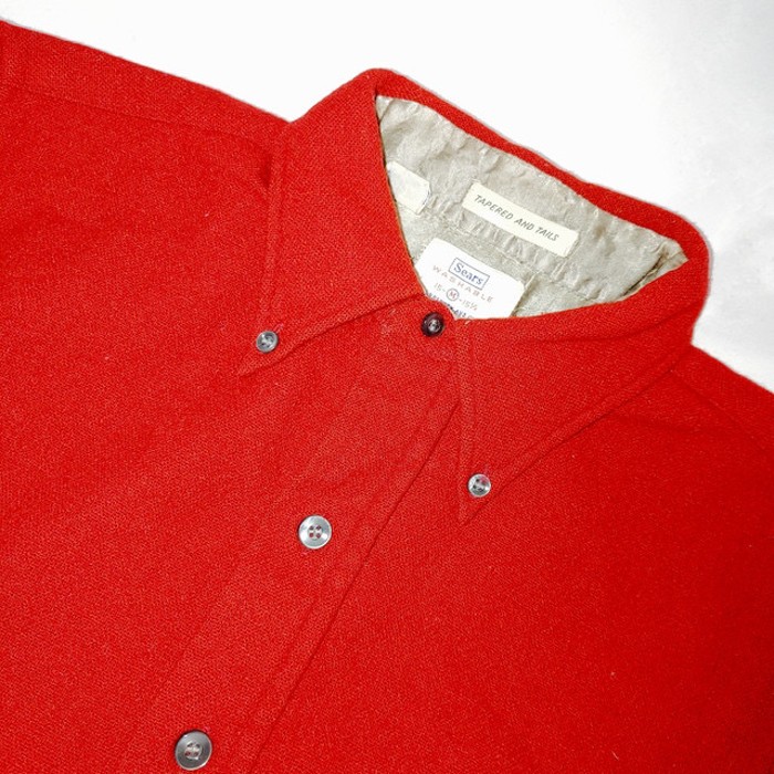 60s SEARS Wool Shirt Red | Vintage.City Vintage Shops, Vintage Fashion Trends