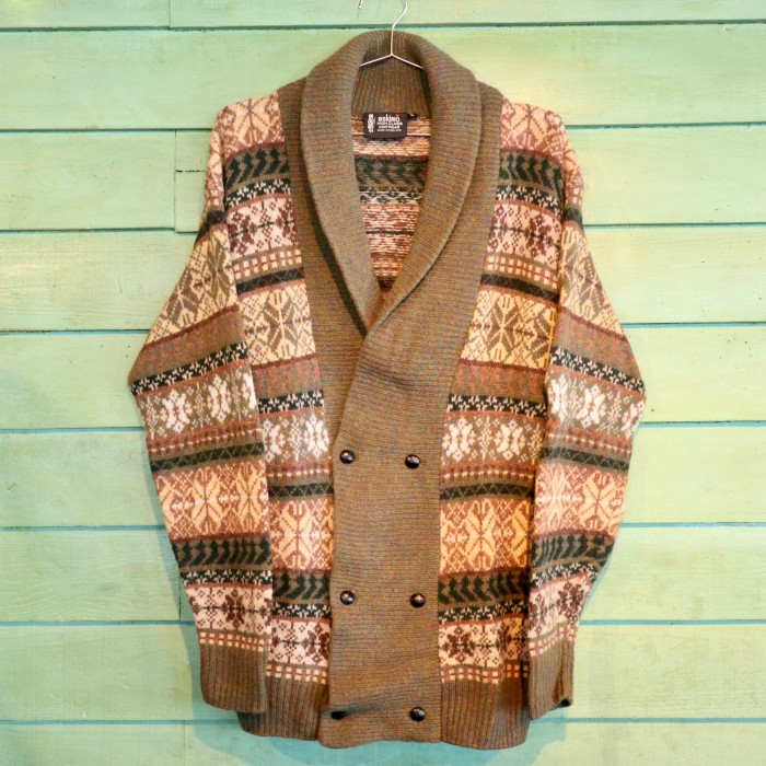 eskimo Shawl Collar Nordic Cardigan | Vintage.City 빈티지숍, 빈티지 코디 정보