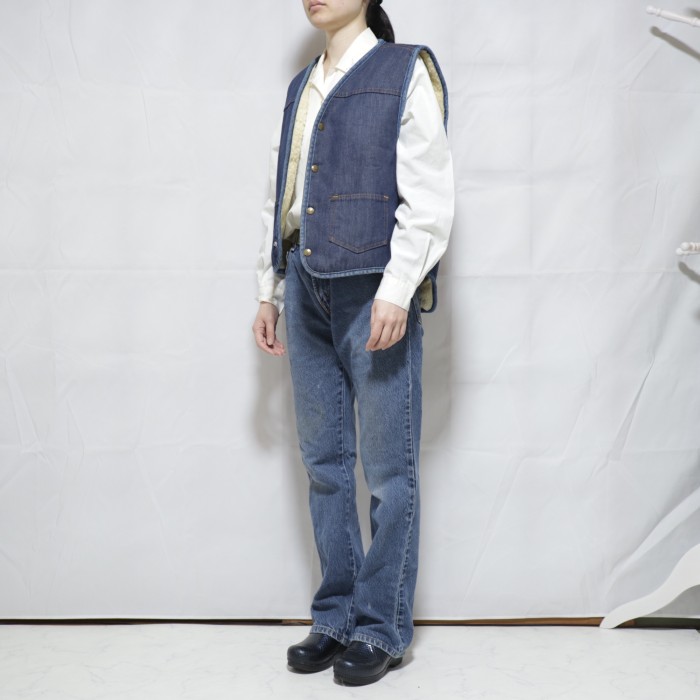 60〜70s Carhartt Denim Boa Vest | Vintage.City 古着屋、古着コーデ情報を発信