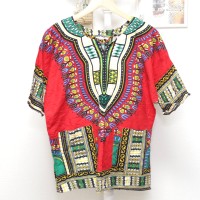 Ethnic Pattern Shirt Red | Vintage.City 古着屋、古着コーデ情報を発信