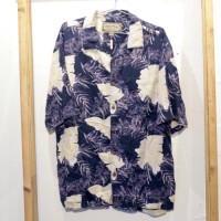 Cotton Rayon Aloha Shirt Navy | Vintage.City 빈티지숍, 빈티지 코디 정보