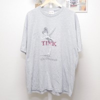 Character Front Print T-Shirt Gray | Vintage.City 古着屋、古着コーデ情報を発信