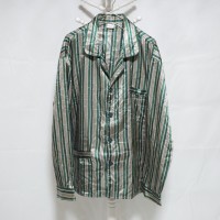 Striped Pajama Shirt Green | Vintage.City 古着屋、古着コーデ情報を発信