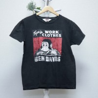 BEN DAVIS Front Print T-Shirt Black | Vintage.City 古着屋、古着コーデ情報を発信