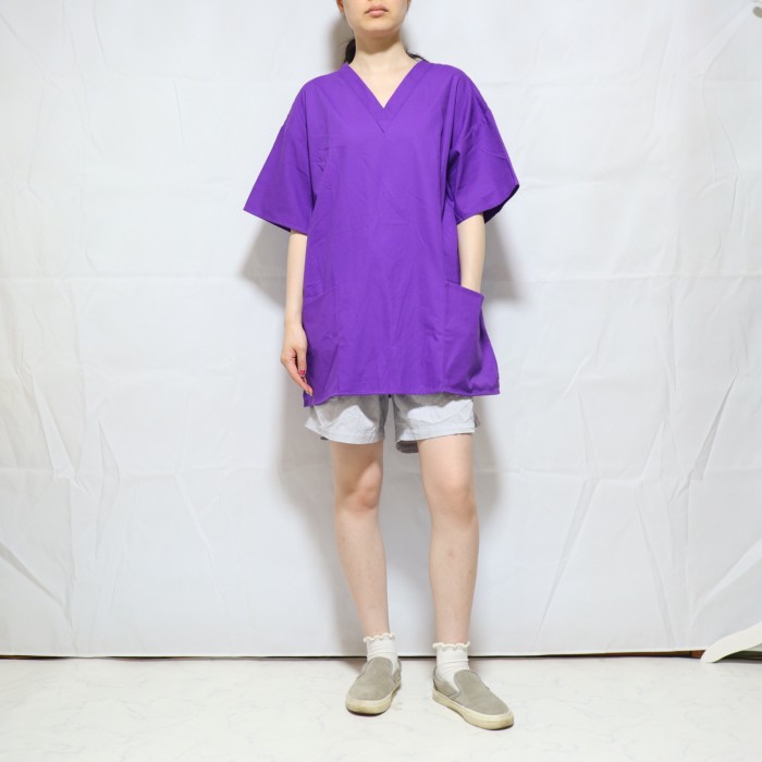Dickeis Pullover Medical Shirt Purple | Vintage.City 빈티지숍, 빈티지 코디 정보