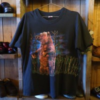 90s Bear Print T-Shirt Black | Vintage.City 빈티지숍, 빈티지 코디 정보