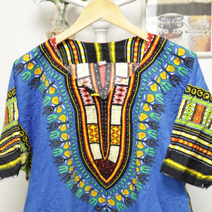 Ethnic Pattern Shirt Blue | Vintage.City 古着屋、古着コーデ情報を発信