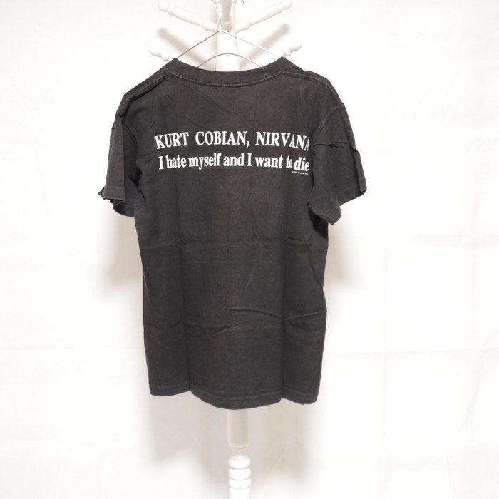 Nirvana Kurt Cobain T-Shirt Black | Vintage.City 빈티지숍, 빈티지 코디 정보