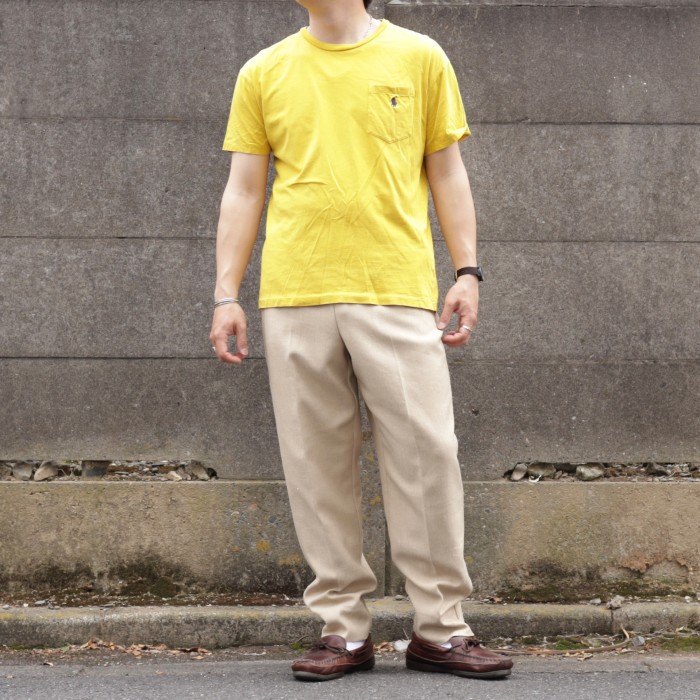 Polo Ralph Lauren Pocket T-Shirt Yellow | Vintage.City 古着屋、古着コーデ情報を発信