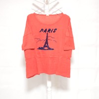 PARIS Crew Neck Shirt Red | Vintage.City 빈티지숍, 빈티지 코디 정보