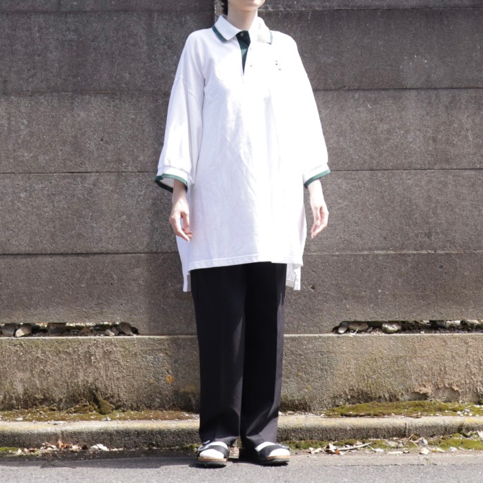 Character One Point Polo Shirt White | Vintage.City 古着屋、古着コーデ情報を発信