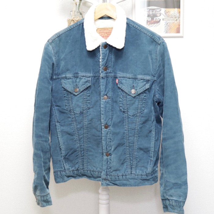 Levi's Corduroy Boa Jacket Blue | Vintage.City 古着屋、古着コーデ情報を発信