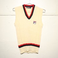 FILA Childen Knit Vest Cream | Vintage.City 古着屋、古着コーデ情報を発信