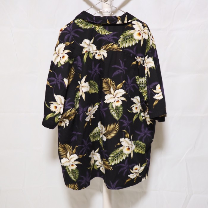 Flowers Pattern Aloha Shirt Black | Vintage.City 빈티지숍, 빈티지 코디 정보