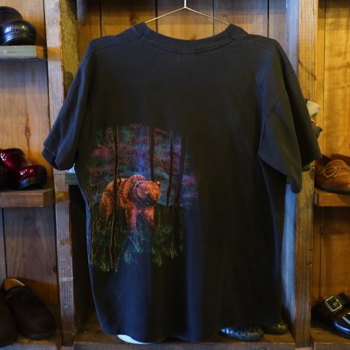 90s Bear Print T-Shirt Black | Vintage.City 古着屋、古着コーデ情報を発信