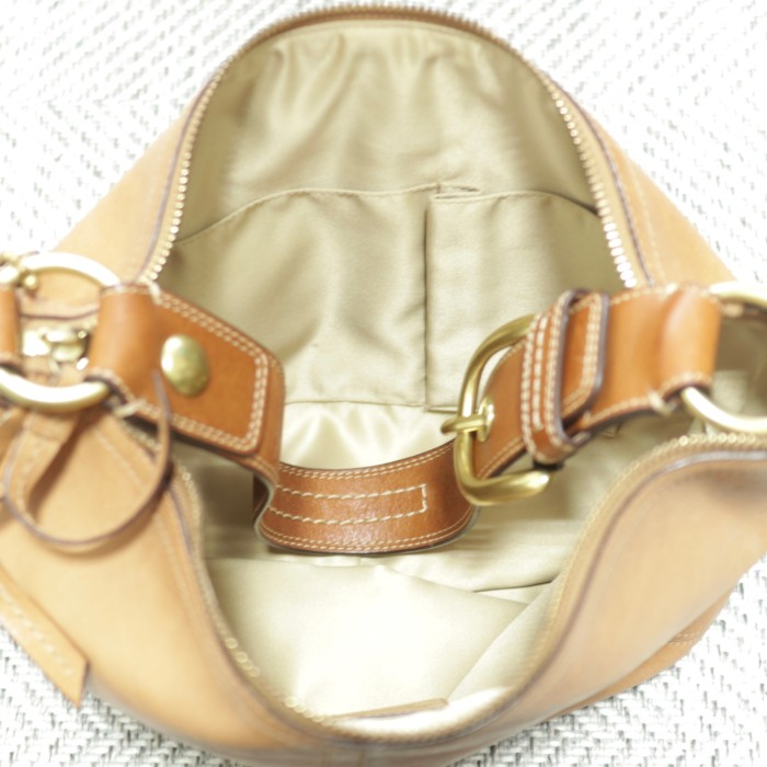 COACH Leather Hand Bag Camel | Vintage.City 古着屋、古着コーデ情報を発信