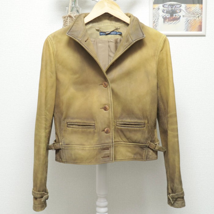 Ralph Lauren Leather Stand Collar Jacket | Vintage.City 古着屋、古着コーデ情報を発信