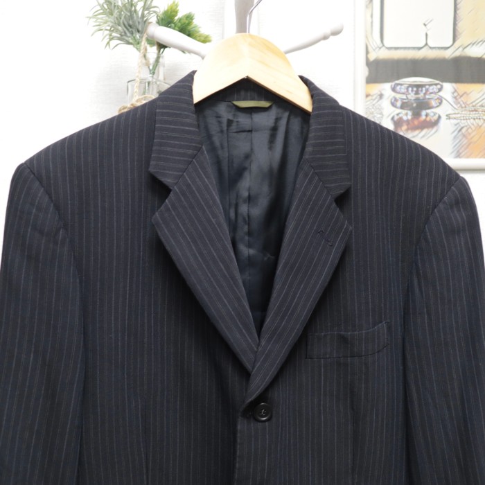 D'URBAN Stripe Pattern Set-Up Suit Black | Vintage.City 빈티지숍, 빈티지 코디 정보