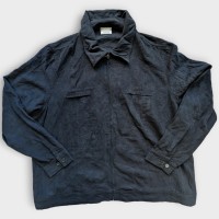 1990s フェイクスウェード ジップアップ ジャケット スイングトップ ブラック 。 | Vintage.City 古着屋、古着コーデ情報を発信