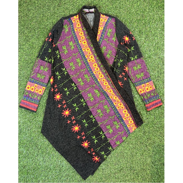 【Lady's】90s ヒッピー 花柄 羽織 カーディガン / Made In USA Vintage ヴィンテージ 古着 | Vintage.City 古着屋、古着コーデ情報を発信
