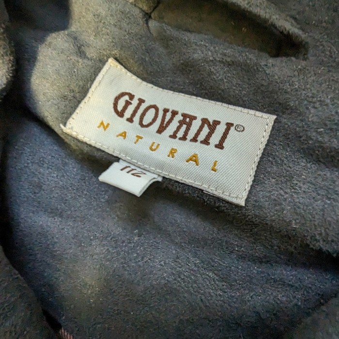 GIOVANI 1990s フェイクスウェード ボタン ジャケット ブラック イタリア。 | Vintage.City 빈티지숍, 빈티지 코디 정보