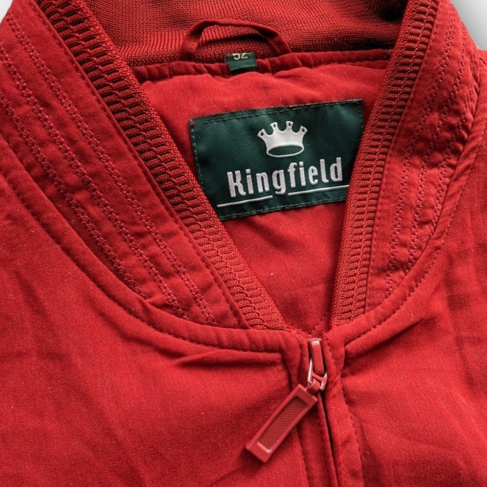 KINGFIELD 2000s ブルゾン スイングトップ ジャケット ジップアップ レッド。 | Vintage.City 古着屋、古着コーデ情報を発信