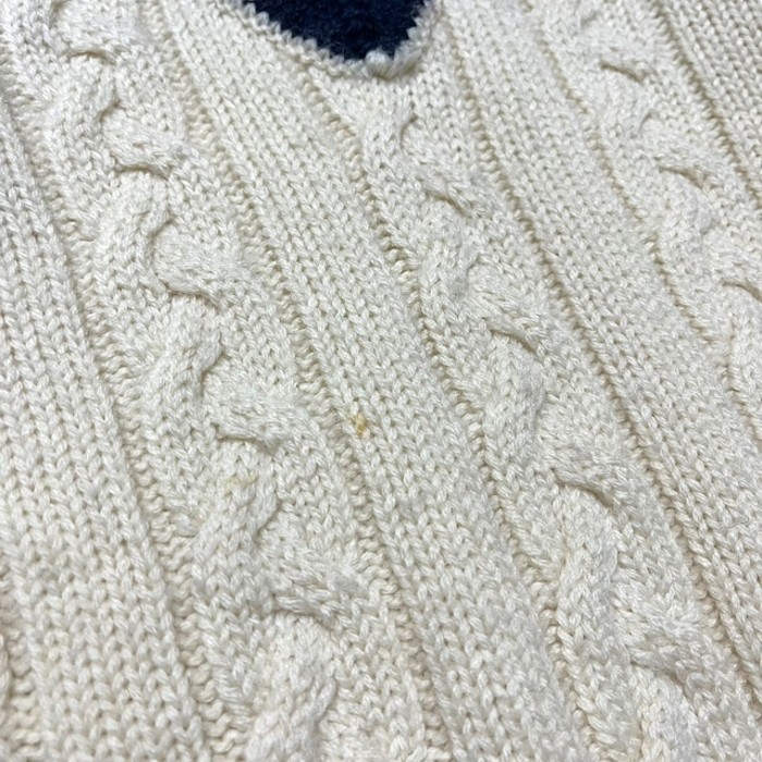 【ABERCROMBIE&FITCH】1970's Vネックウールチルデンニットセーター | Vintage.City 古着屋、古着コーデ情報を発信