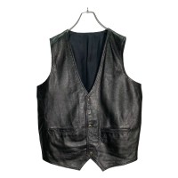 90-00s Unknown black lamb leather vest | Vintage.City 古着屋、古着コーデ情報を発信