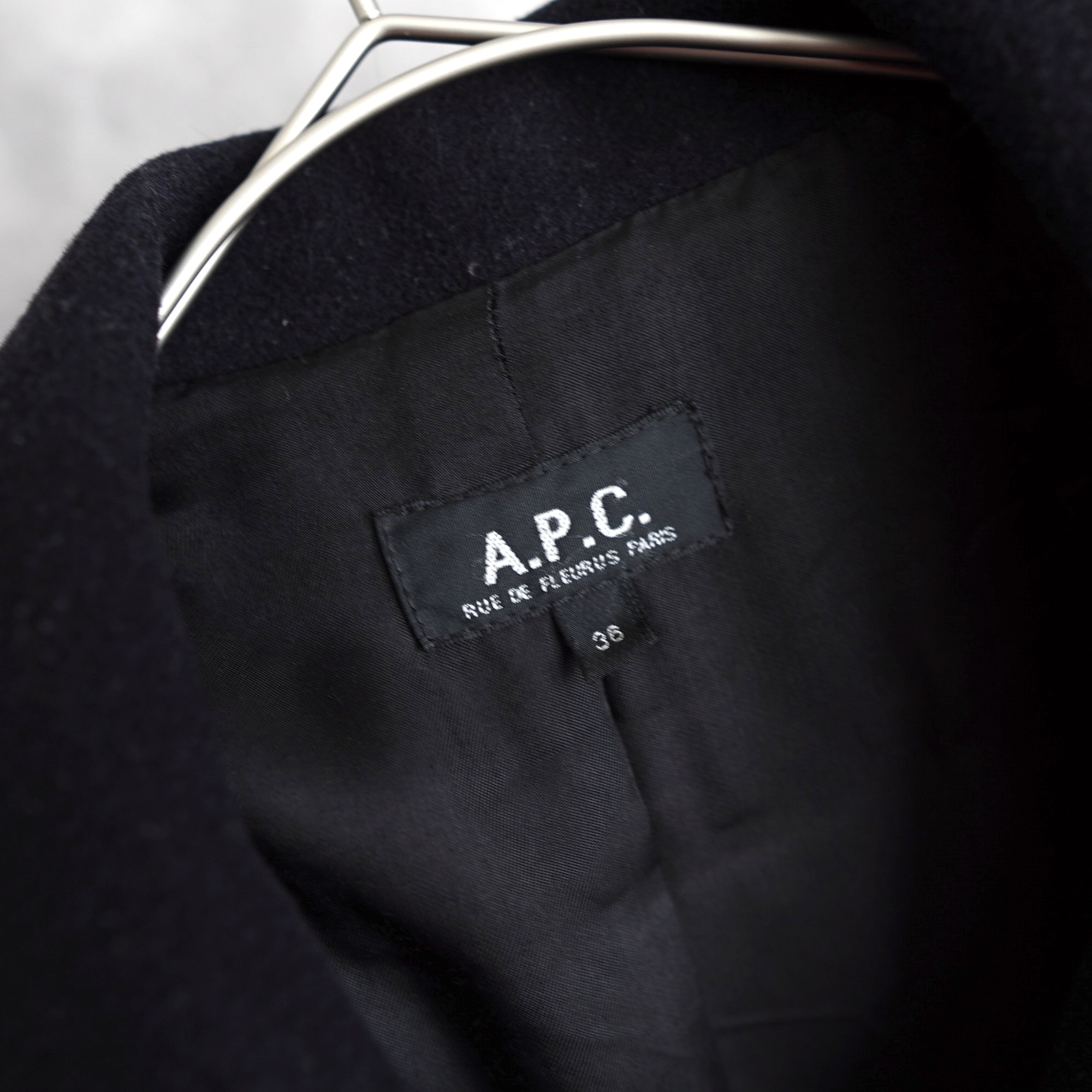 a.p.c コート ブラック サイズ36 - レディース