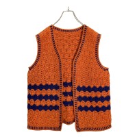 80-90s Unknown hand knit design vest | Vintage.City 古着屋、古着コーデ情報を発信