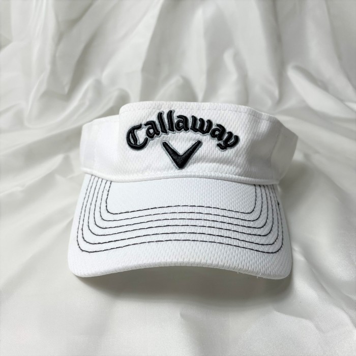 アメリカ キャロウェイ ゴルフ ホワイト 刺繍ロゴ サンバイザー | Vintage.City 古着屋、古着コーデ情報を発信
