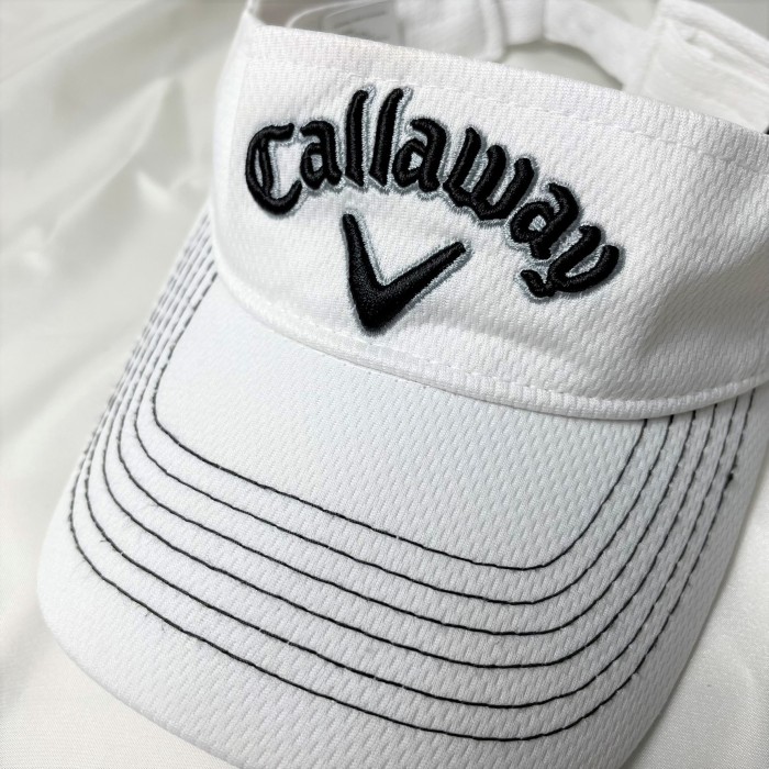 アメリカ キャロウェイ ゴルフ ホワイト 刺繍ロゴ サンバイザー | Vintage.City 古着屋、古着コーデ情報を発信