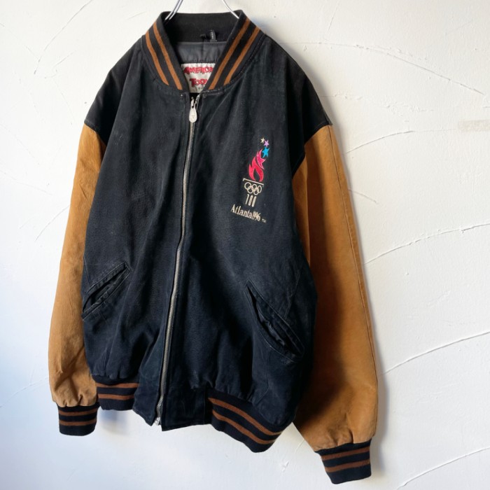 90s suede stadium jacket レザースタジャン | Vintage.City