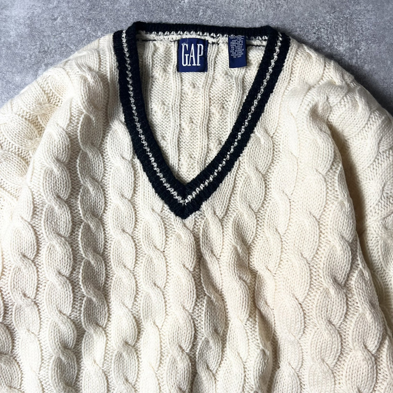 90s GAP ウール チルデン ニット セーター M / 90年代 オールド