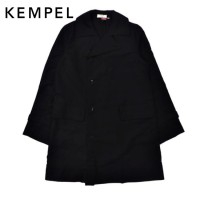 Kempel × 乱痴気 ( LANTIKI ) ダブルブレストコート 44 ブラック ヨーロッパユニオン製 | Vintage.City 빈티지숍, 빈티지 코디 정보